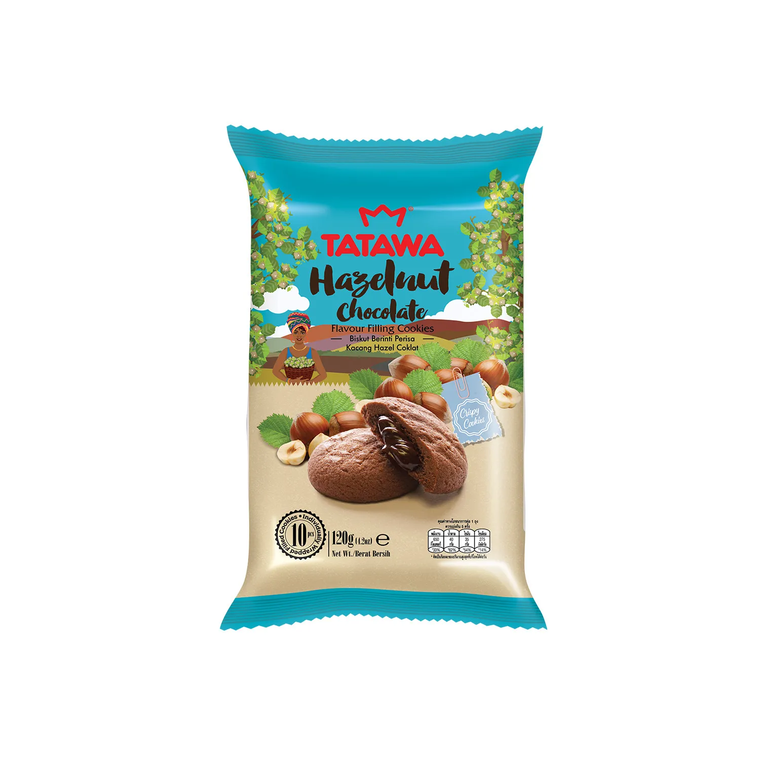 Tatawa Cookies Hazelnut Chocolate 120G