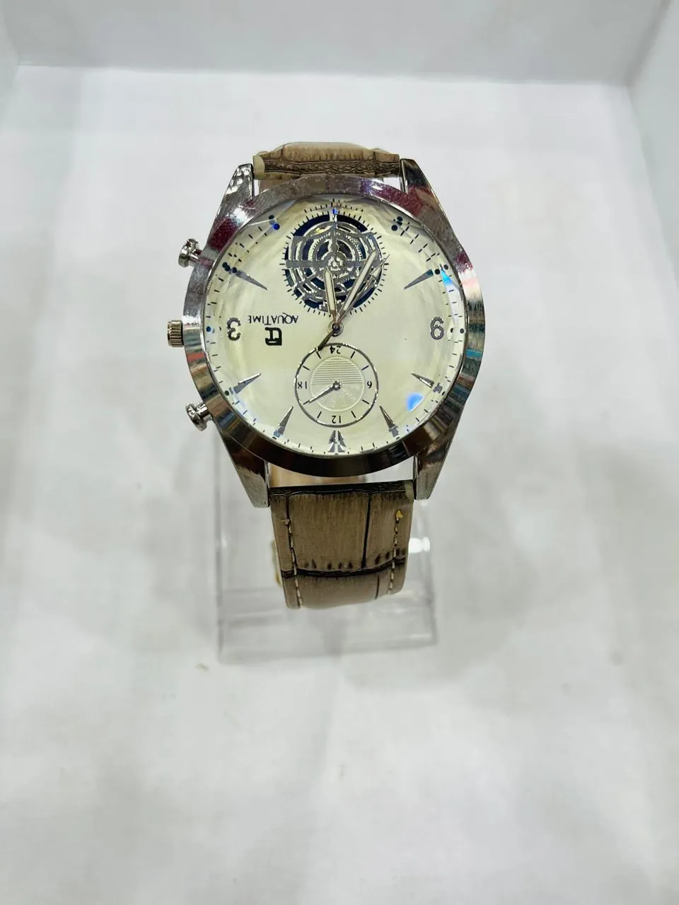 Gents Watch Aqua Time Leather Strip
