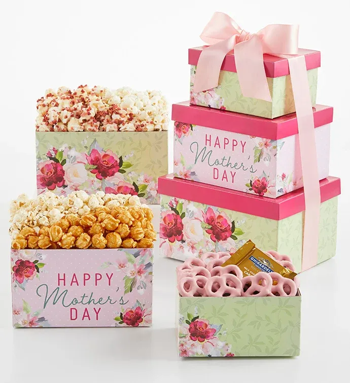Gift Box Flower Tower