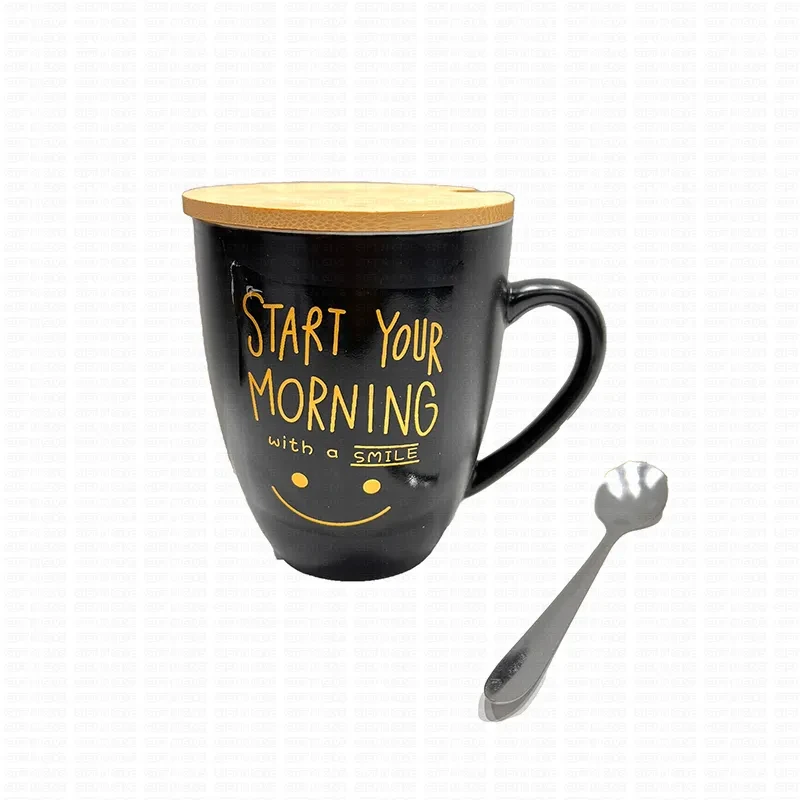 Tea Cup with Spoon Best Wishes