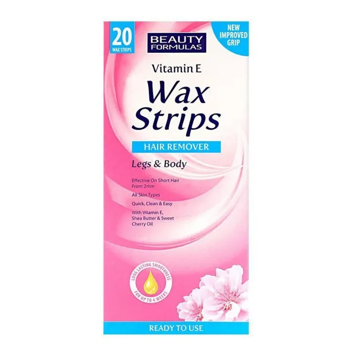 Beauty Formula Wax Strips 20Pcs Vitamin E Body Hair Removal