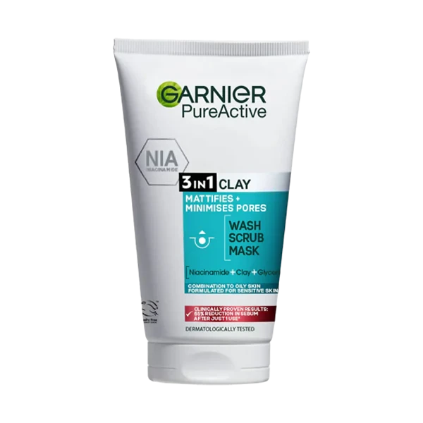 Garnier Face-Wash 3In1 Pure Active Clay 150ML
