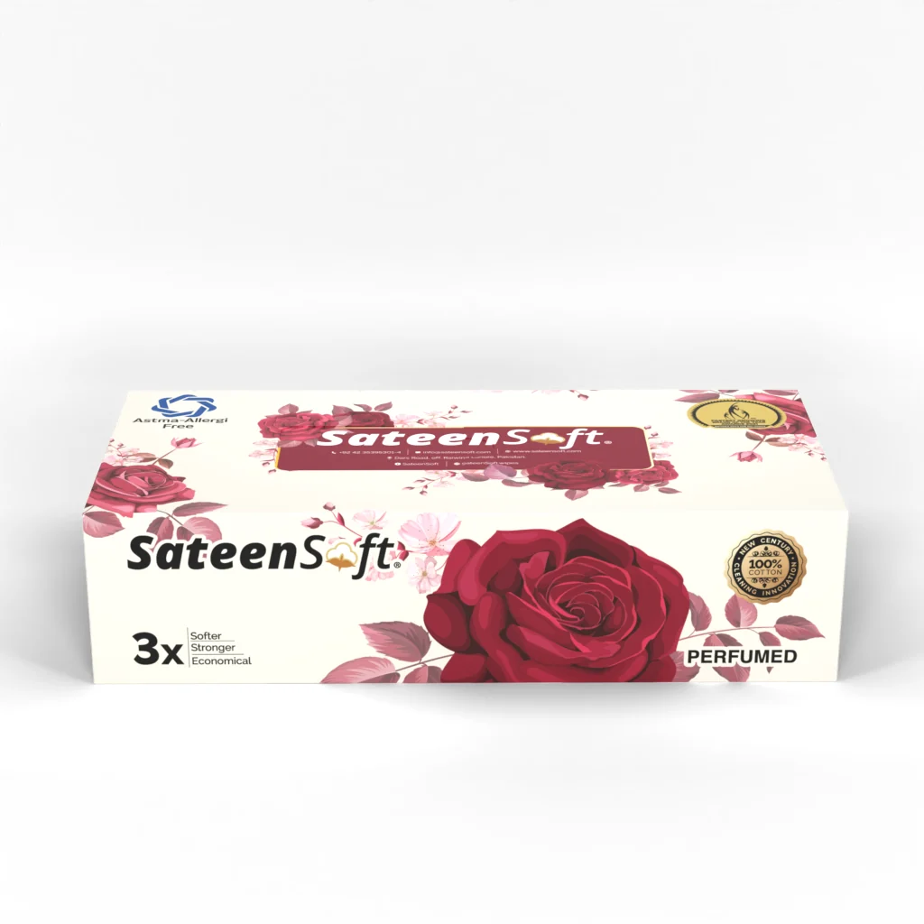 Sateen Soft Tissue Box Perfumed
