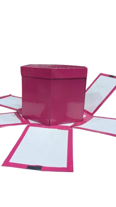 Gift Box Cube Ribbon Chocolate Packing Multi