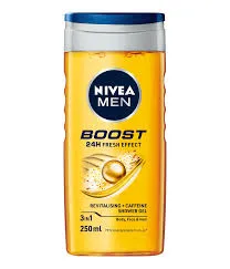 Nivea Shower Gel Body Wash Men Boost 3In1 250ML