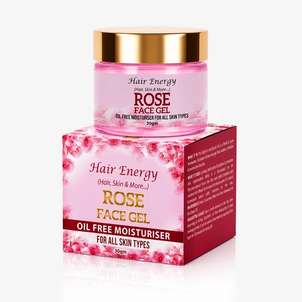 Hair Energy Rose Face Gel Oil Free Moisturiser 30G