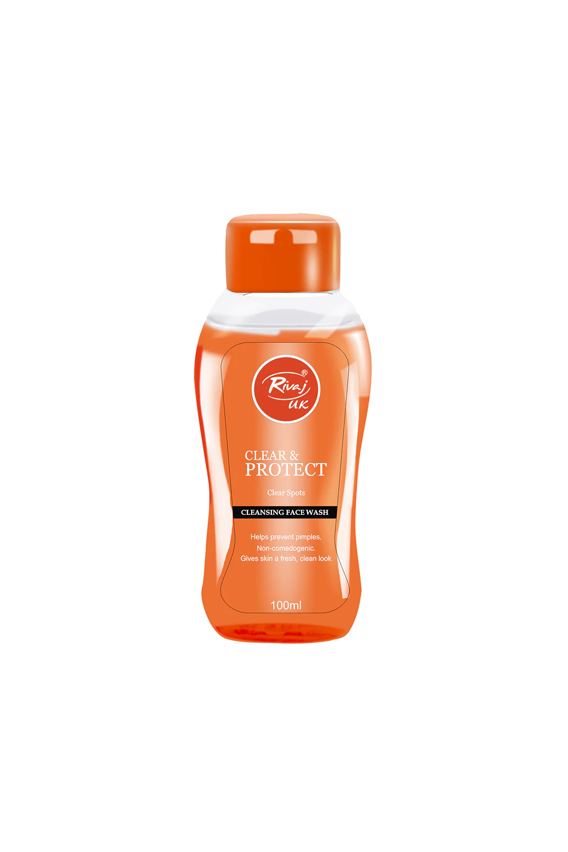 Rivaj Face Wash Bottle Clear And Protect 100ML