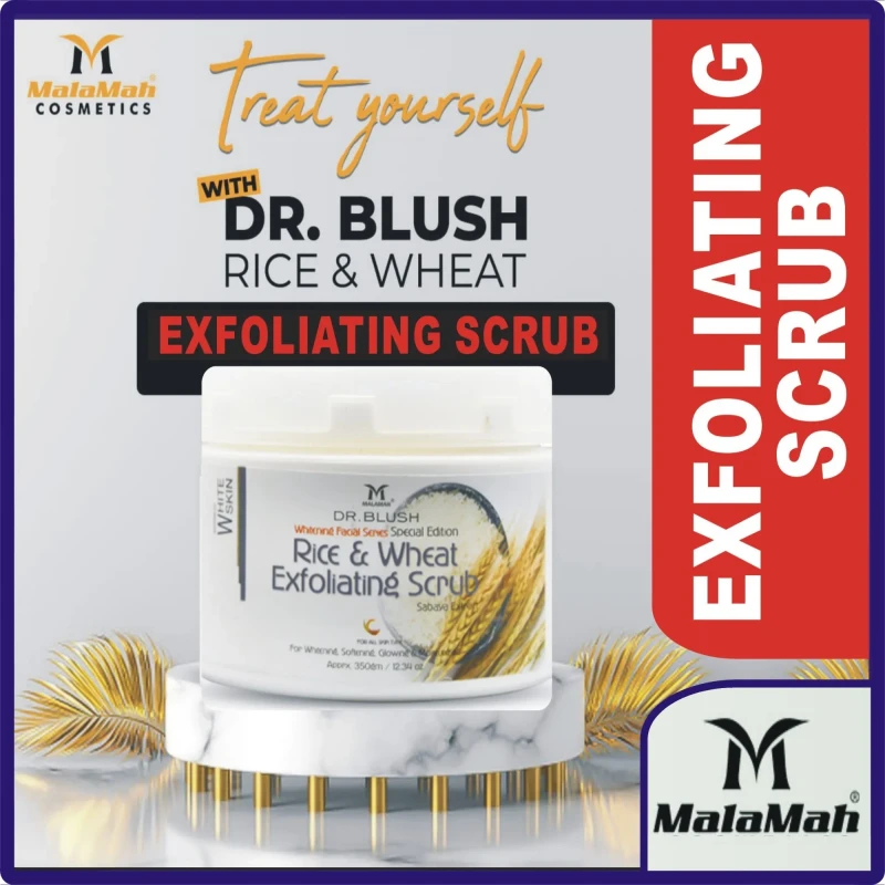 Dr Blush Facial Jar Rice Wheat Scrub 350G