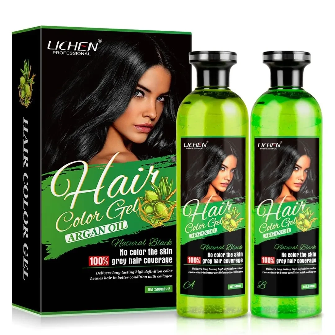 Lichen Hair Color Gel 2 N.Black 500ML