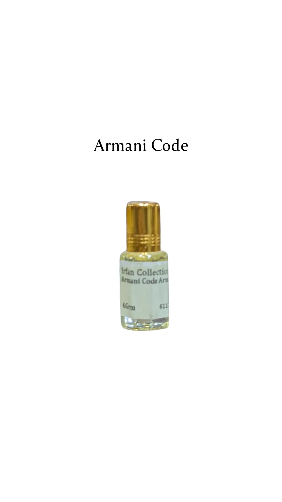 Concentrated Perfume Oil Attar Armani Code Armani French Giorgio Armani Charabot 6ML