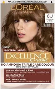 Loreal Excellence Hair Color 6U Dark Blonde No Ammonia