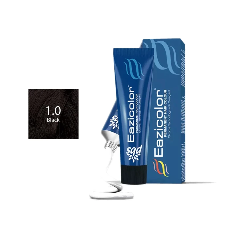 EaziColor 1.0 Black Permanent Hair Color 60ML
