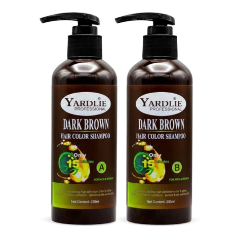 Yardlie Hair Color Shampoo Dark Brown 2* Pack 230ML