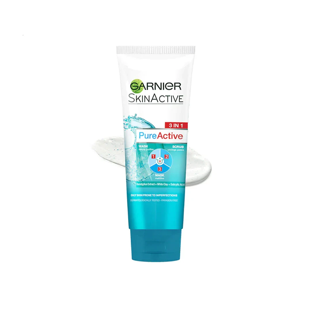Garnier Face Wash Pure Active 3IN1 PK 100ML