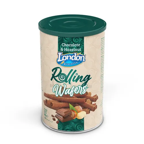 London Biscuits Wafer Rolls Chocolate And Hazelnut 400G