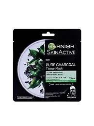 Garnier Sheet Mask Pure Charcoal Black Tea 28G