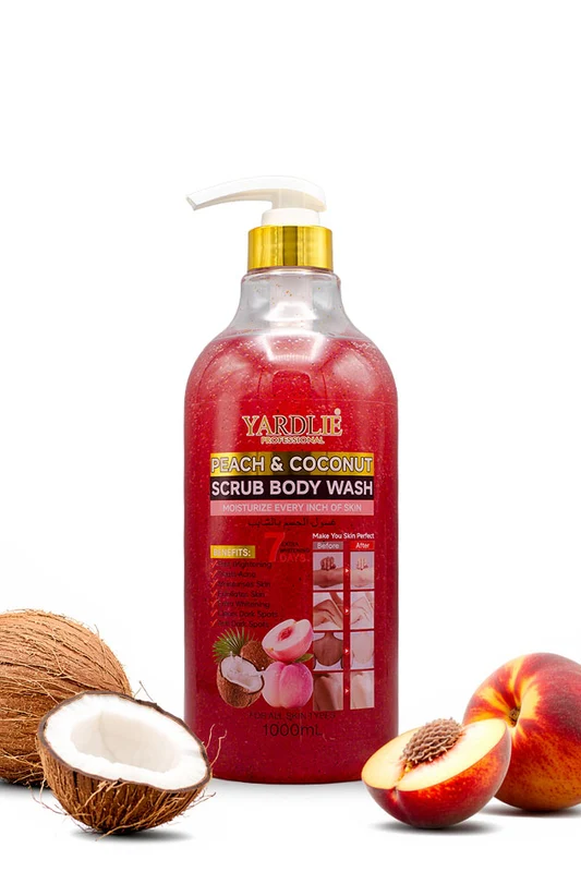 Yardlie Scrub Body Wash Peach And Coconut 1000ML