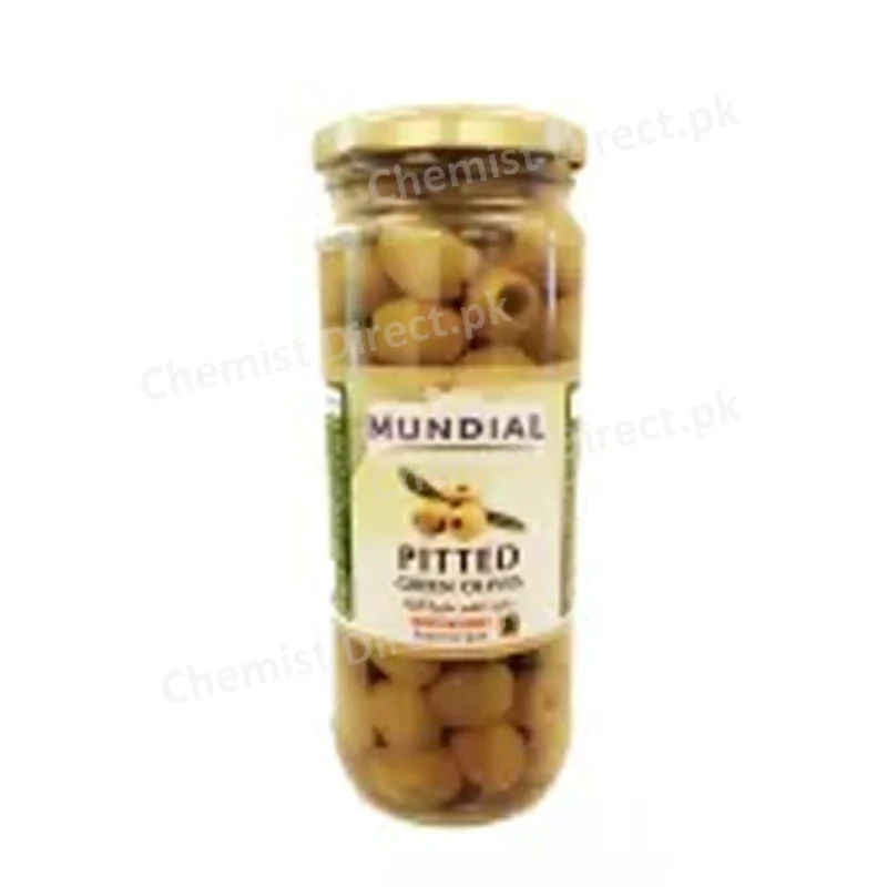 Mundial Olives Green Pitted 230G