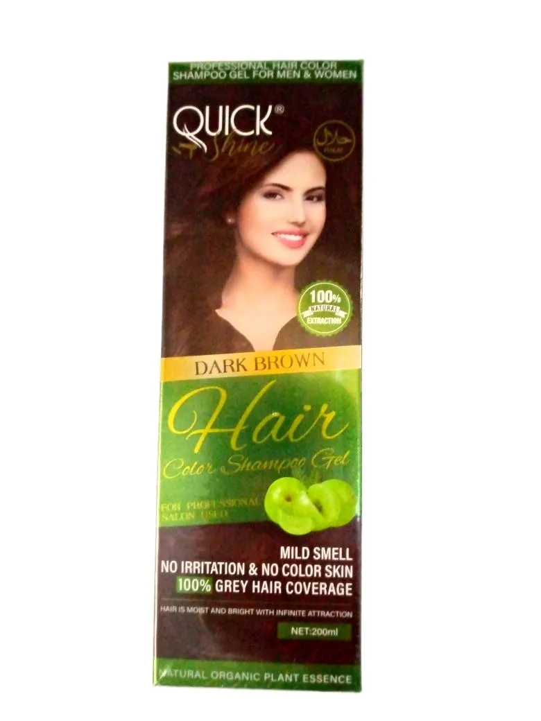 Quick Shine Hair Color Gel Dark Brown 200ML