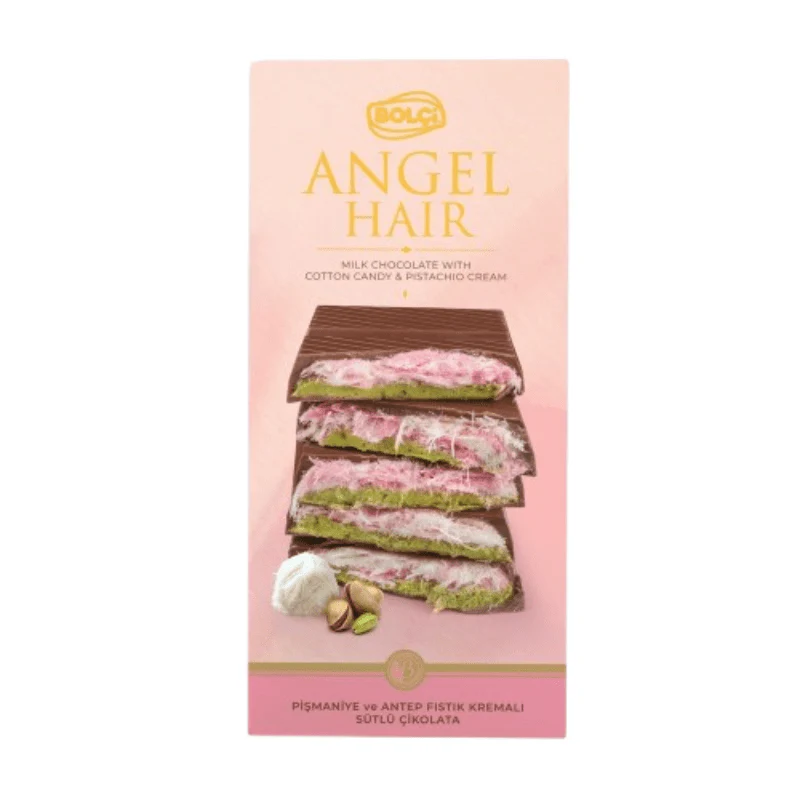 Bolci Angel Hair Milk Chocolate with Cotton Candy and Pistachio Filling 170G