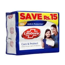 Lifebuoy Soap 3S Pk CAre And Protect White 128G
