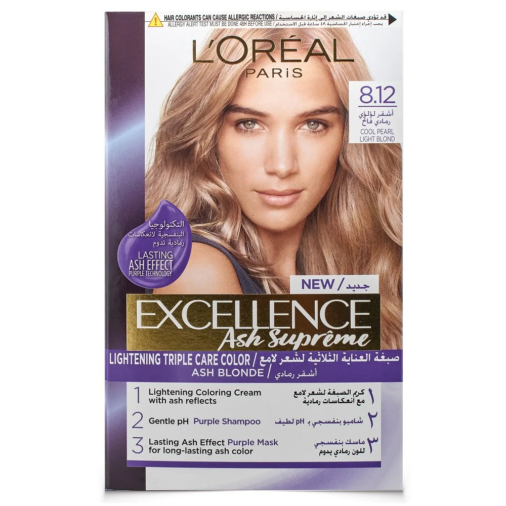 Loreal Excellence Hair Color 8.12 Cool Pearl Light Blonde