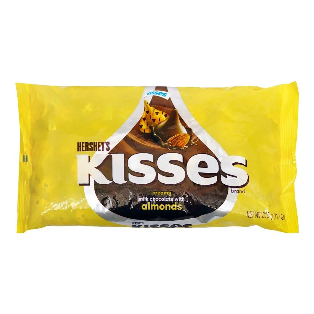 Hersheys Kisses Chocolate Pouch Creamy Milk With Almonds 300G