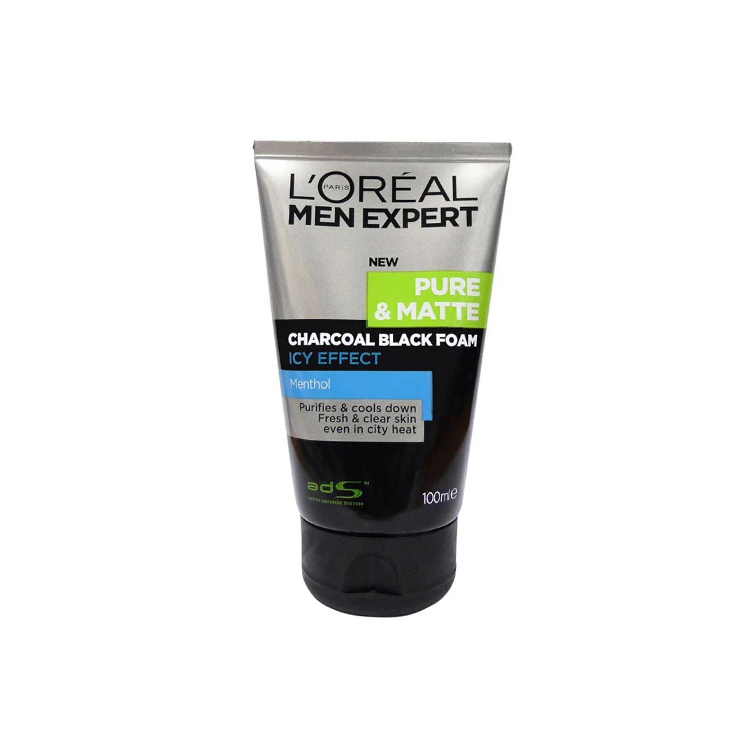 Loreal Face Wash Men Pure Matte Charcoal 100Ml