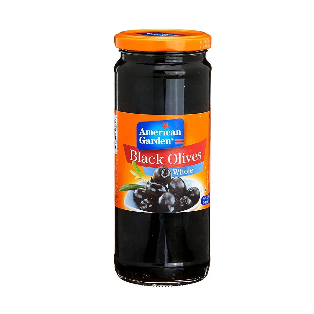 American Garden Whole Black Olives 450GM