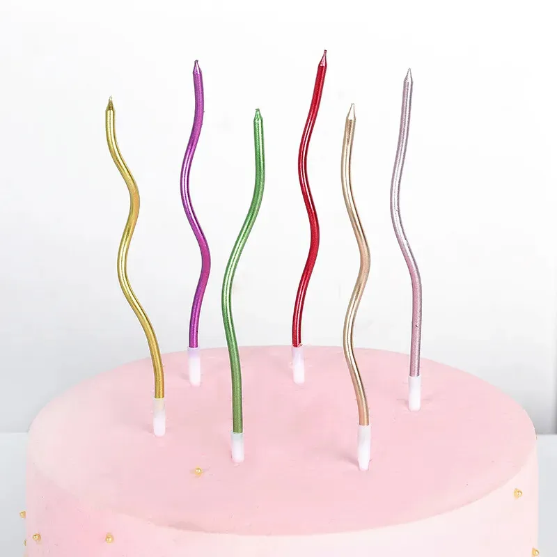 Birthday Celebration Party Candles Long Spiral Multi QX-12