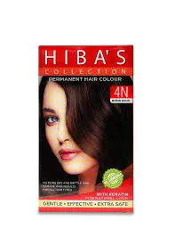 Hiba's Collection Hair Colour Kit 4N Medium Brown