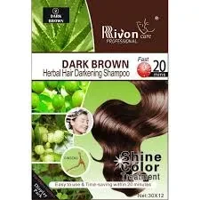 Rivon Color Shampoo Sachet Dark Brown 30ML