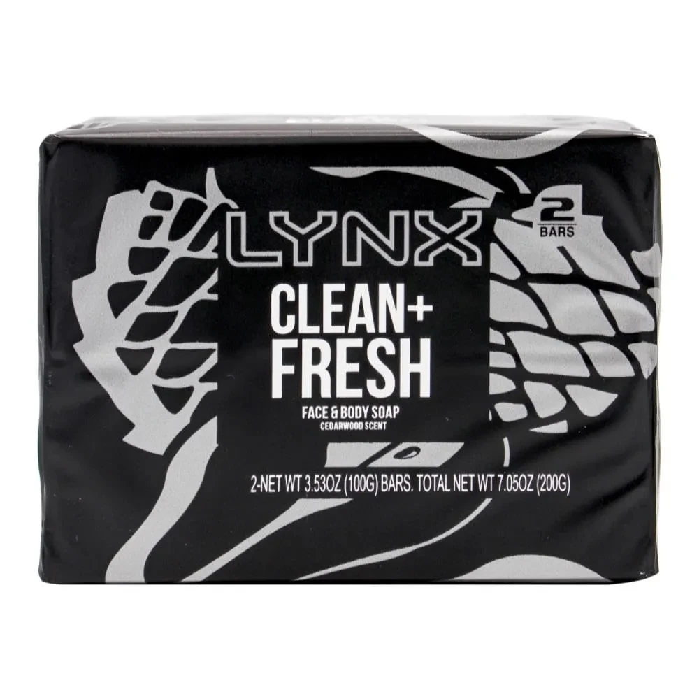Lynx Soap Clean+Fresh Face And Body 100G