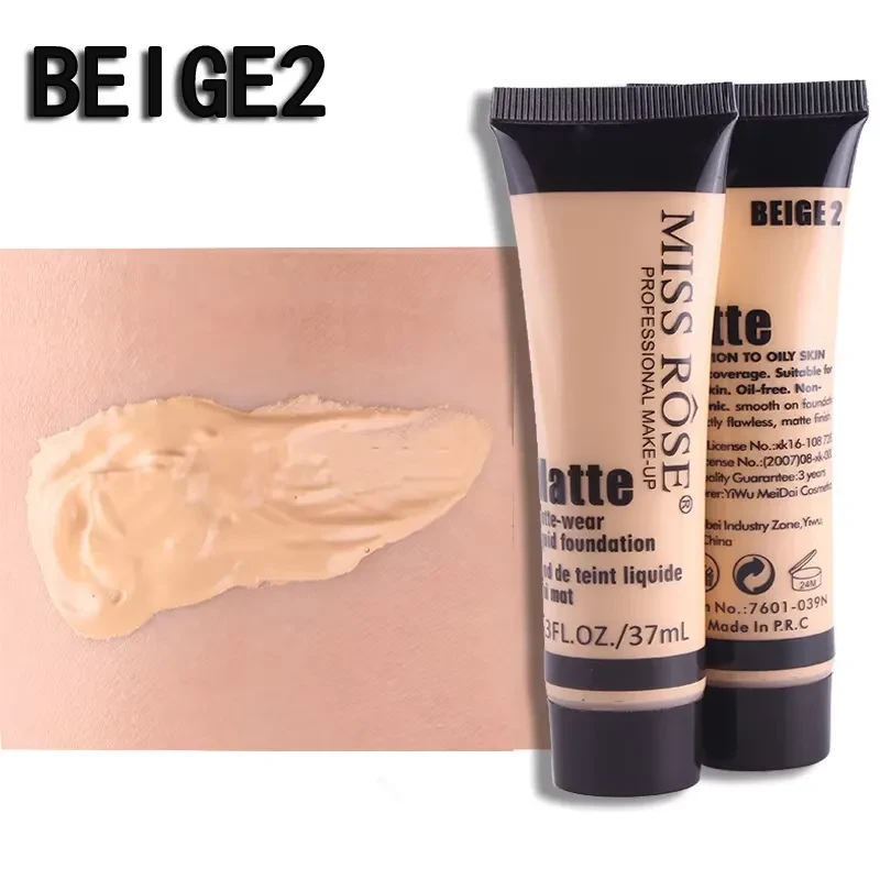 Miss Rose Foundation For All Skin Types Beige 02 7601-070 30ML
