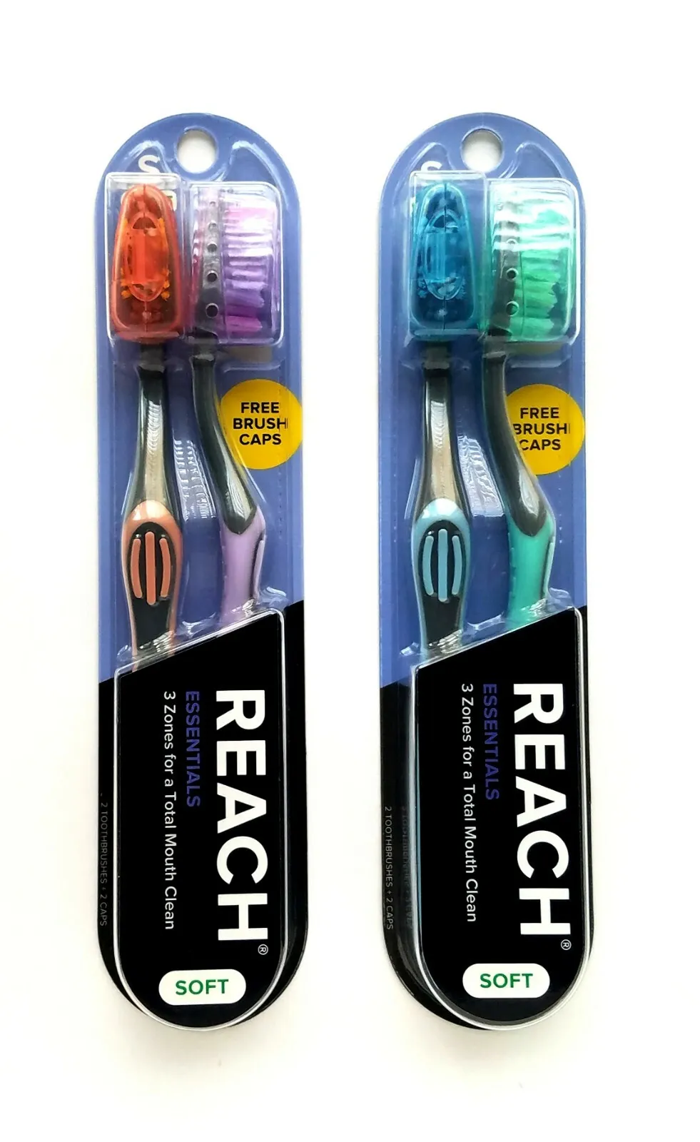 Reach Tooth Brush Essentials Soft Twin Pack
