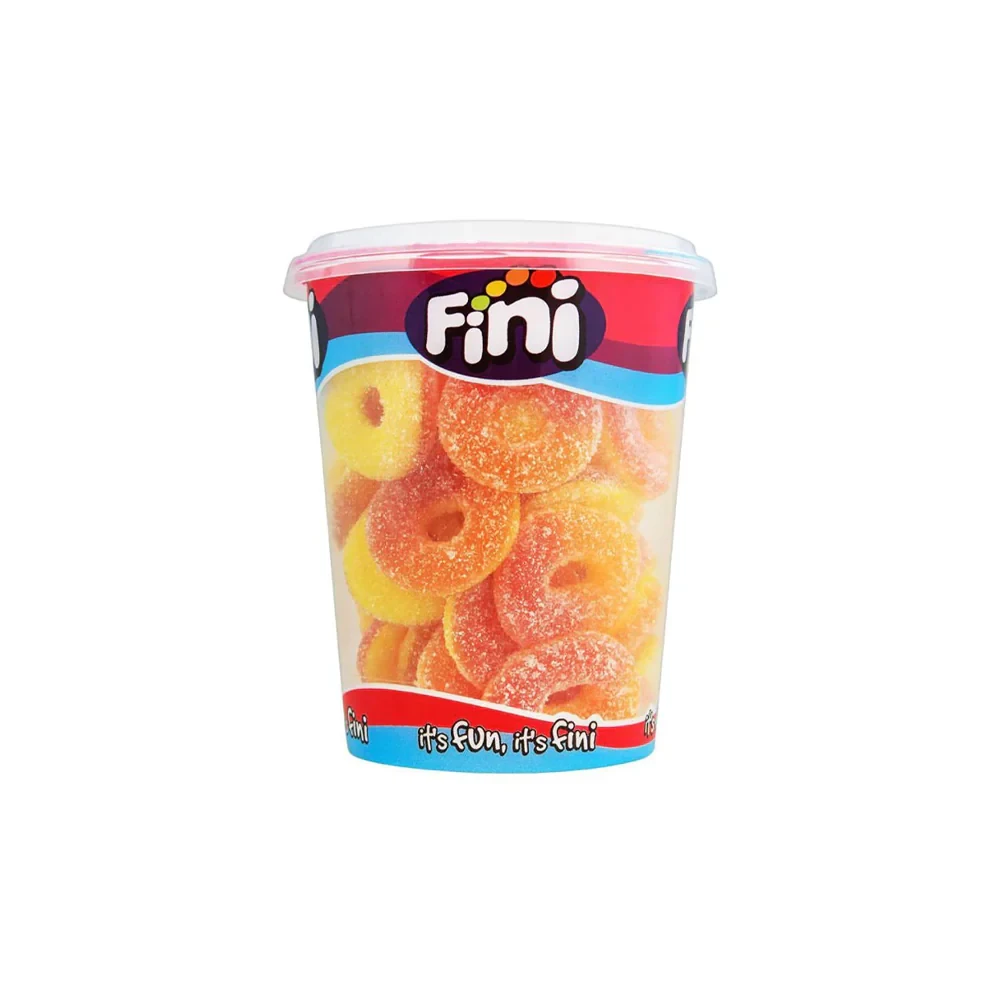 Fini Jelly Jar Peach Hearts 185G
