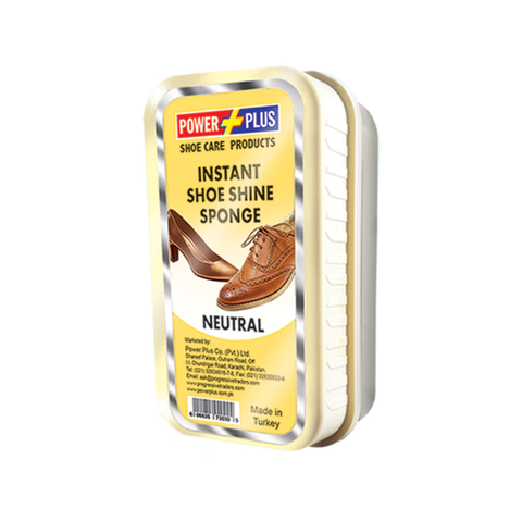 Power Plus Shoe Shiner Sponge Instant Neutral Pk