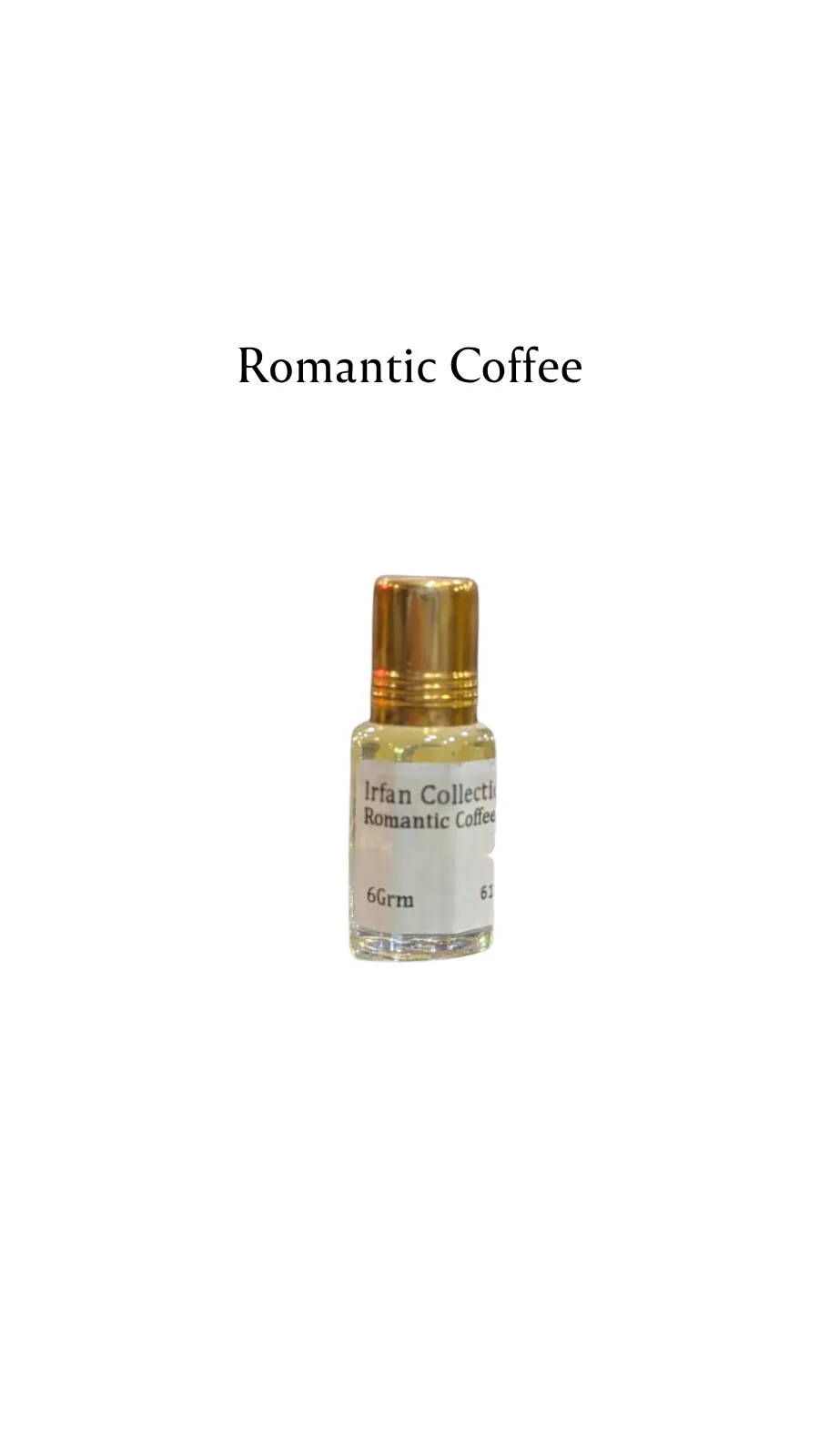 Concentrated Perfume Oil Attar Romantic Coffee French Expression 6ML