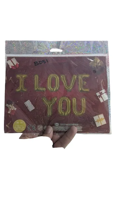 Birthday Celebration Foil Balloon I Love You