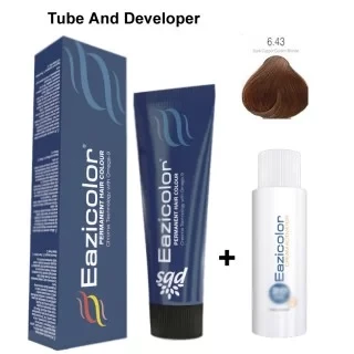 Eazicolor Tube 6.43 Dark Copper Golden Blonde 60ML