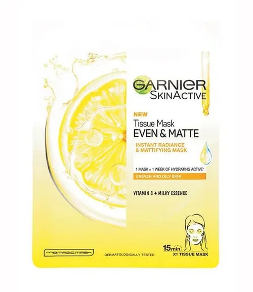 Garnier Sheet Mask Even And Matte Uneven And Oily Skin 28G