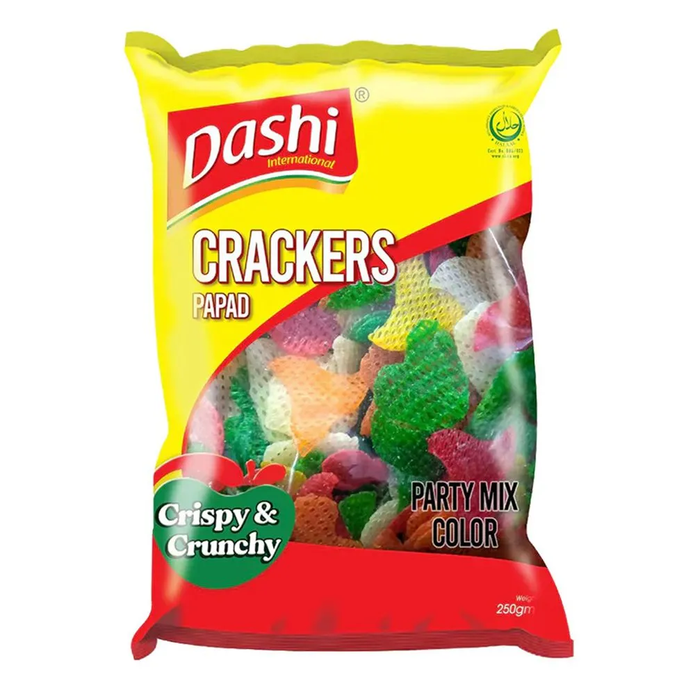 Dashi Crackers Papad Soup Crackers Party Mix Color 250G