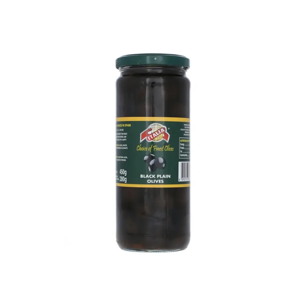 Italia Black Sliced Olives 450GM