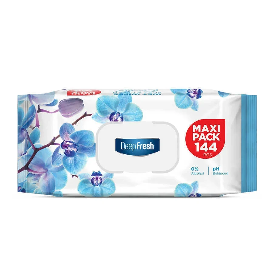 Deepfresh Wipes Orchid 144Pcs