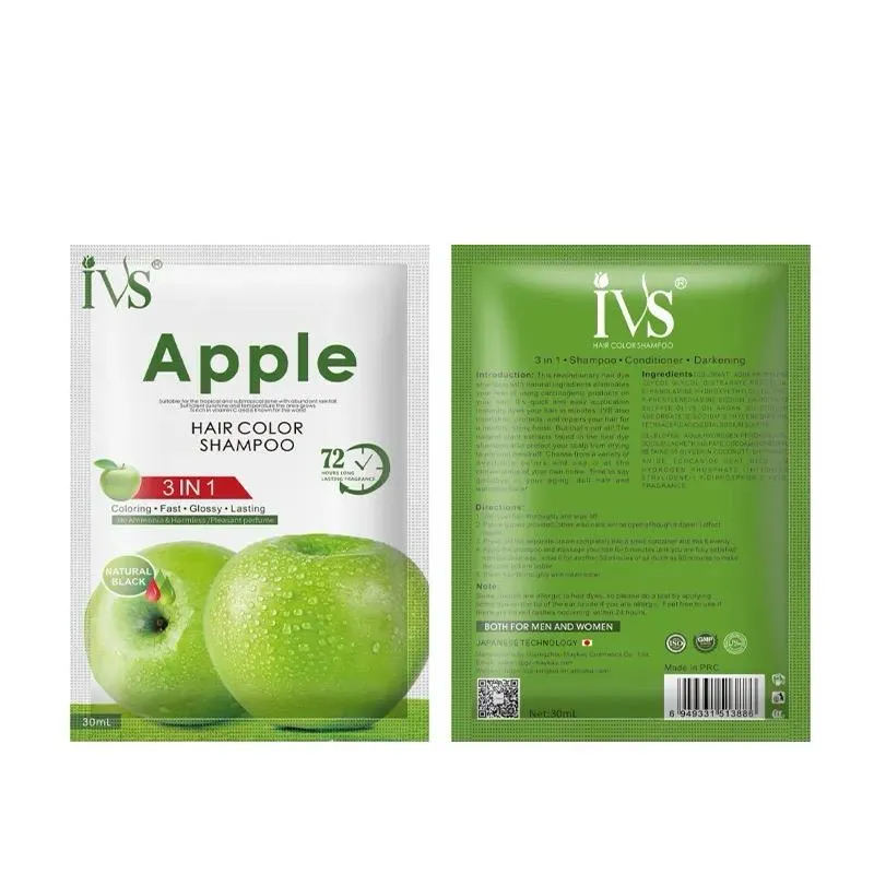Apple Hair Color Cream Sachet Natural Black 30ML