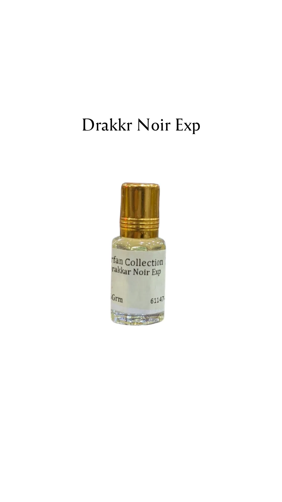 Concentrated Perfume Oil Attar Drakkr Noir Exp French Guy Laroche Parfex 6ML