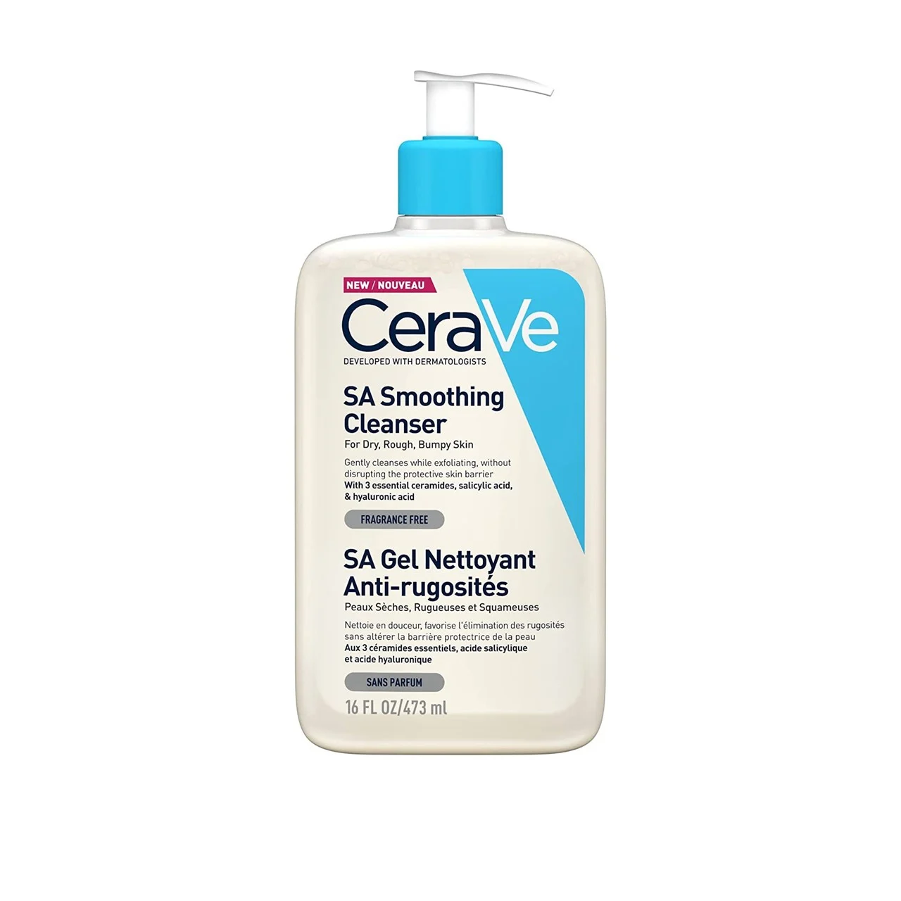Cerave Face Cleanser Sa Smoothing Gel Dry Rough Bumpy Skin CH 473Ml