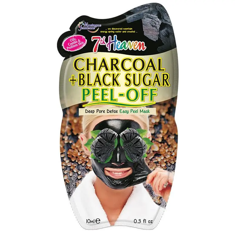 7th Heaven Charcoal Black Sugar Peel Off Mask 10ML