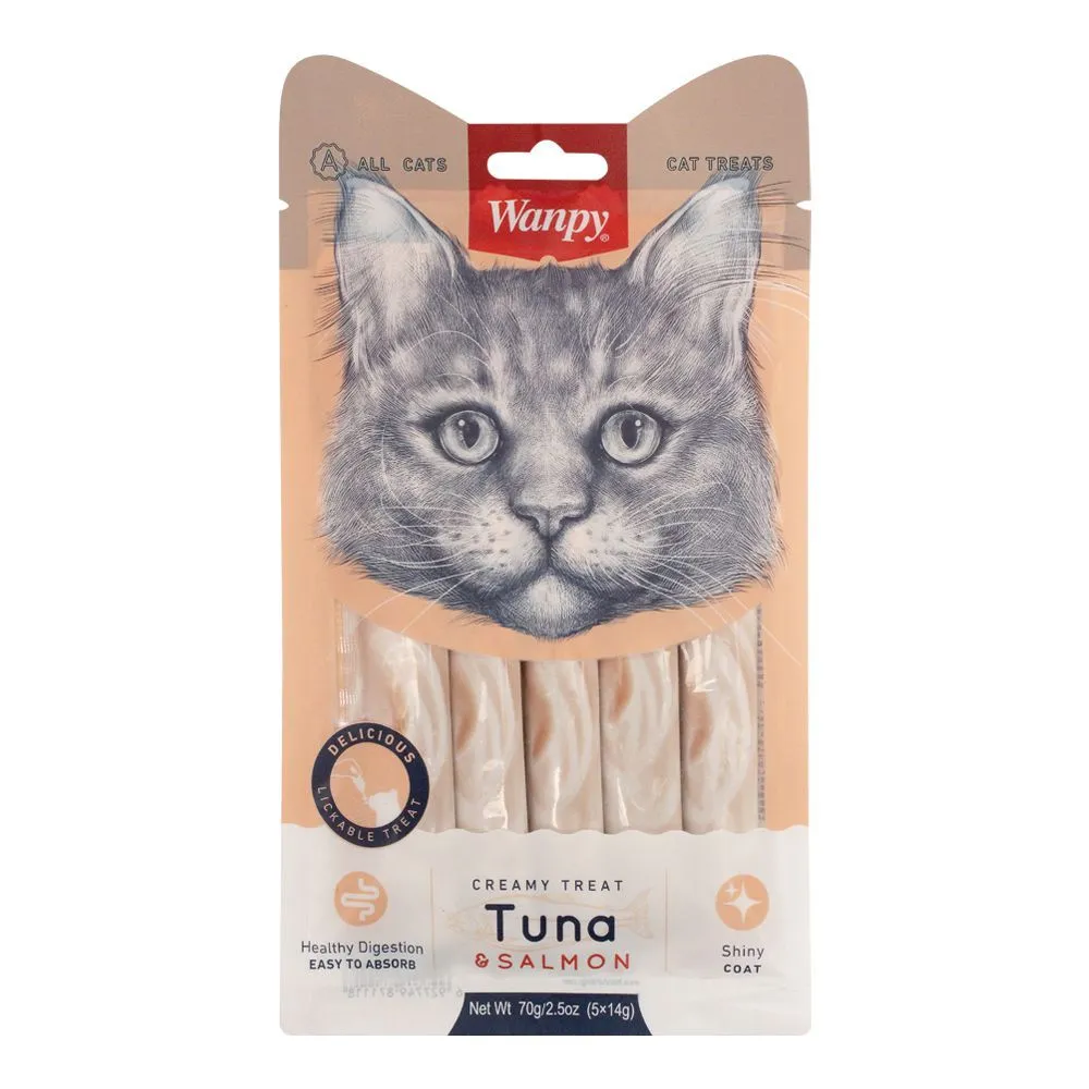 Wanpy Cat Treat Tuna And Salmon 14G*5Pcs
