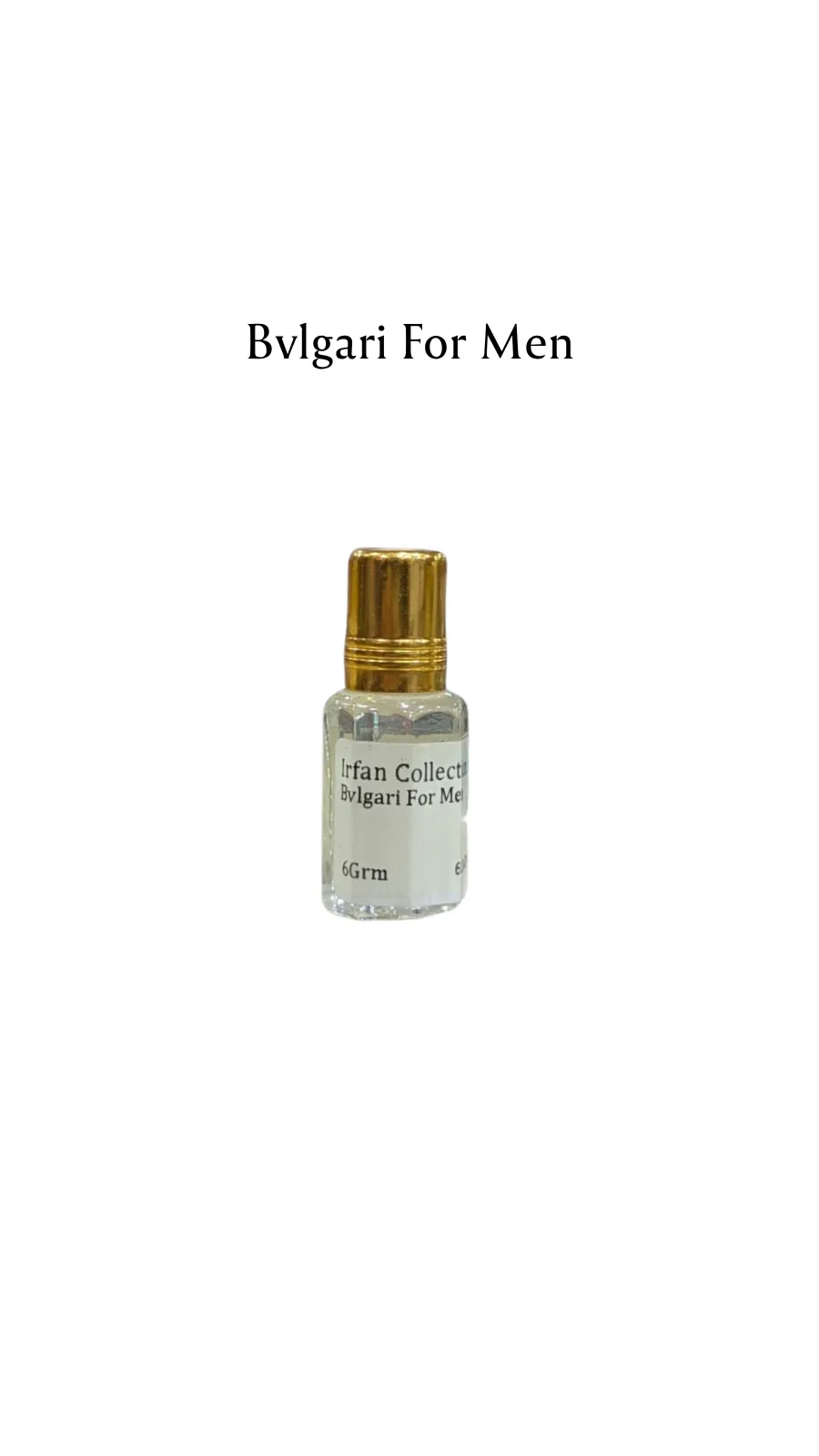 Concentrated Perfume Oil Attar Bvlgari For Men French Bvlgari Charabot 6ML